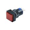 Interruptor de botón autoblocante 3/5 pines rojo con luz botón de control de máquina de avance cuadrado certificación CE