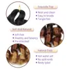Trenza Sucia Fibra Química Crochet Cabello Peluca Trenza Sucia Africana Rama de Cabello Rollo Grande Cola de Caballo Rollo Natural Tejido Peluca Cola de Caballo