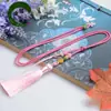 Corda para pingente diy cordão de joia trançado à mão com borla sachê corrente de suéter cordão de colar de cristal ágata atacado