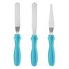 Herramientas para hornear, espátula de acero inoxidable de 4 pulgadas, raspador de mantequilla y crema para pasteles de tres piezas, herramientas para hacer pasteles