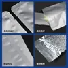 Bolsa de papel de aluminio para embalaje Hualiang, bolsa de embalaje plana y lisa, bolsa de plástico, bolsa de máscara de sellado de tres lados de aluminio puro, se puede imprimir