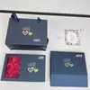 Caja de Joyería con Lazo, Caja de Regalo de Flor de Rosa, Bolsa Tote para Certificado, Caja de Empaque (No se envía si se compra por separado)