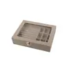 Caja de Joyería, Pendientes Grises Sencillos, Pendientes, Collares, Anillos Caja de Almacenamiento, Diseño, Gran Capacidad, Almacenamiento Portátil