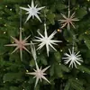 Novas Decorações de Natal Decorações de Árvore de Natal Cor Champanhe Glitter Branco Acrílico Transparente Estrela Explosiva