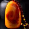 Kim Perry Color Caramelo Báltico Colgante Colgante Ala de Águila de Cera Vieja Dos para Hombres y Mujeres