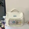Bolsa de Pin Estilo Harajuku Nueva de Moda de Alta Apariencia Fresca y Dulce Estilo Japonés para Niñas, Bolso Cruzado Ligero para Compras