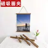Marco de Pantalla para Pintura al Óleo DIY Colgante Magnético Marco de Fotos de Madera Estilo Minimalista Moderno Montado en la Pared Forma Rectangular