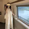 Doce Vestido de Chiffon com Gola Halter, Vestido de Verão Estilo Fada para Férias na Praia, Elegante e Sofisticado Vestido Longo Sem Mangas Tomara-que-caia