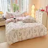 Juego de Ropa de Cama de Algodón Clase A Grado Madre-Bebé Juego de Tres Piezas Funda de Edredón Completamente de Algodón Sábana Bajera Sábana Plana Funda de Edredón Dormitorio Estudiantil