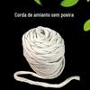 Forno de processamento Corda trançada de amianto resistente ao calor Corda trançada de amianto à prova de fogo Corda trançada redonda de amianto Corda quadrada Corda de tecido de amianto Corda de amianto sem poeira