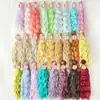 Peluca de Muñeca de Algodón 25cm Cabello Ondulado de Seda Suave con Degradado de Onda de Agua para Muñecas Bjd