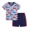 Verano Nuevos Trajes para Niños Estilo Europeo y Americano Estampados y Bordados Conjuntos de Dos Piezas de Manga Corta para Niños Personalizados con Dibujos y Muestras Procesamiento OEM
