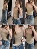 6604 # Camisola de Verão Coreana Versátil de Alça Fina Emagrecedora Versátil Alta Elasticidade Respirável
