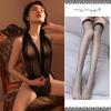 Lencería Sexy con Cuello en V Profundo, Encaje Transparente, No Necesita Quitarse en la Cama, Body Apasionado de Entrepierna Abierta para Mujer