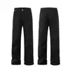 Jeans Anchos Arrugados de Pierna Recta para Hombre de Nueva Colección Primavera/Otoño 2026 Cintura Elástica Trasera Pantalones Largos