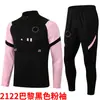 Uniforme de Entrenamiento de Fútbol para Adultos Modelo Antiguo 2122 para Hombres y Mujeres, Camiseta de Fútbol de Manga Larga para Primavera, Otoño e Invierno con Pantalones Cónicos, Neymar Messi