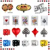 Balões de Alumínio Poker, Peças Quadradas, Copas, Paus, Espadas Pretas, Dados, Tema Cassino, Decorações para Festa de Jogo de Cassino