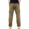 Amazon 2026 Pantalones de Trabajo Casuales Versátiles de Color Sólido para Hombre Pierna Recta que Alargan la Figura para Viajar con Múltiples Bolsillos Pantalones Largos en Stock