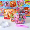 Mini Libro Silencioso tamaño palma para Niños, Libro de Pegatinas para Vestir DIY, Juguete de Diario Creativo de Dibujos Animados, Juego para Aliviar el Estrés, Venta al por Mayor