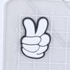 Dibujo Animado Beso Mi QI Mi NI Guantes Blancos PVC Parche Adhesivo Suave diy Carcasa de Teléfono Licencia de Conducir Interior de Coche Joyería Pegatina