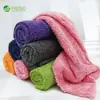 Toalla de lavado de autos ultrasónica de vellón coral caliente de microfibra, toalla absorbente gruesa para auto, suministros de limpieza de autos