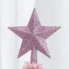 Decoración Colgante para la Punta del Árbol de Navidad Estrella para la Punta del Árbol de Navidad Estrella de Cinco Puntas para la Punta del Árbol de Navidad Estrella de Plástico Estéreo para la Punta del Árbol de Navidad