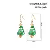 Amazon Nueva Caja de Regalo de Navidad Set de Pendientes de Campana Árbol de Navidad Copo de Nieve Pendientes de Dibujos Animados de Anciano Lindo Reno