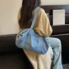 Bolsa Nueva de Primavera 2026 para Mujer Diseño Coreano de Nicho Bolso de Hombro Único de Mezclilla Bolso Boston Versátil Retro para Mujer