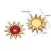 Aço Inoxidável Transfronteiriço Pingente Grande de Sol Pingente de Pedra Preciosa DIY Colar Estilo Europeu e Americano Acessórios de Brincos Personalizados Atacado