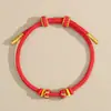 Pulsera del Año del Caballo Cuerda Roja Zodiaco Pulsera Tejida a Mano Estilo Étnico Pulsera para Pareja Hombre y Mujer Regalo Pequeño de Año Nuevo Venta al por Mayor