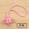 Pingente Semi-Acabado para Nó Chinês Auspicioso de Duas Cores com Borla DIY Artesanal
