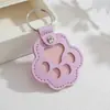 Llavero de Pata de Gato para Mascota de Cuero, Colgante Lindo de Dibujos Animados para Guardar Pelo de Perro y Gato, Adorno Personalizado de Moda