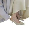 Sandalias de tacón alto estilo Chanel para mujer, diseño de verano 2025, estilo francés, elegantes y de nicho.