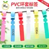 Etiqueta de jardinería de color/etiqueta con anillo de PVC/etiqueta para plántulas/etiqueta para flores [Siete Colores]]