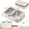 Caixa de almoço de aço inoxidável 316L, evita a mistura de sabores, segura para micro-ondas, adequada para trabalhadores de escritório, hermética e portátil, ideal para dormitórios estudantis