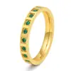Anillo de Acero de Titanio con Diamantes Completos de Venta Más Exitosa para Mujeres Europeas y Americanas, Anillo de Cola de Nicho de Gama Alta, Joyería de Mano de Oro de 18 Quilates en Stock