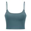 Novo Top Regata Esportivo de Yoga Feminino com Bojo Sexy Cinto Fino Costas Bonitas Fitness Top Alça Roupa de Yoga C5238