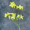 Orquídeas de seda artificial, serigrafadas, para decoração de cena de casamento, decoração de casa, arranjo de orquídeas de 4 cantos, flores artificiais feitas à mão, atacado