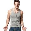 Nova regata masculina estilo americano moda transversal esportiva fitness masculina primavera e verão peça de baixo regata multicolorida