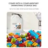 [Exclusivo Transfronterizo] Mesa de Juego de Bloques de Construcción de Partículas con Forma de Bala DIY 2 en 1 Juguete Educativo de Ensamblaje para Niños