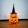Decoração de Halloween cordão de luz de abóbora tecido dobrável abóbora luminosa forma de abóbora tecido telescópico abóbora enfeites de decoração de Halloween