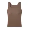 Comercio Electrónico Transfronterizo DeRong Otoño/Invierno Chaleco Cálido para Mujer con Busto Acolchado Doble Cara Cálido Polar Delgado Capa Base Adelgazante