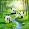 Miniatura de filhote de panda fofo para paisagismo de jardim, decoração DIY, pequenos enfeites de mesa