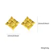 Pendientes Originales de Acero Inoxidable 304 para Mujer, Pendientes Ovalados Irregulares Dorados, Joyería para Regalo del Día de San Valentín