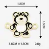Al por mayor Creativo Doble Colgante Aleación Patrón de Oso Fresa Goteo de Aceite Colgante de Collar Pulsera Joyería Accesorios DIY Colgante Pequeño