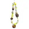 Cadena para Teléfono Móvil Original Rilakkuma con Cuentas y Cascabeles Llavero Colgante de Chica Linda Cámara de Dopamina Correa Anti-Pérdida