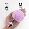 Divertido Conejo Cola Plug Anal Suministros Femeninos Corte Trasero Bola de Pelo Plug Anal Broma Juguete para Coqueteo Adulto Suministros