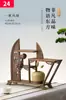 Estante para Tazas de Té de Madera Maciza J Estante Bogu Estilo Chinoiserie Caja de Almacenamiento Estante de Almacenamiento de Mesa Tetera de Té Pu'Er Alrededor de la Estufa Preparación de Té Juego de Té con B