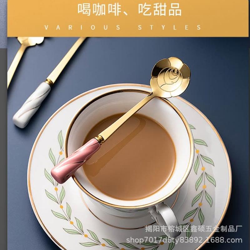 玫瑰樱花勺陶瓷柄