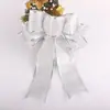 Fita Glitter Vermelha e Prata de Natal Decoração de Árvore de Natal Suprimentos Laço Adereços de Decoração para Festa de Natal